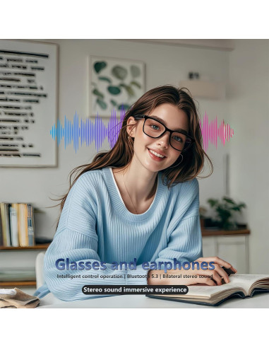 Gafas Inteligentes Fecoul con Bluetooth 5.4 y Lentes UV400