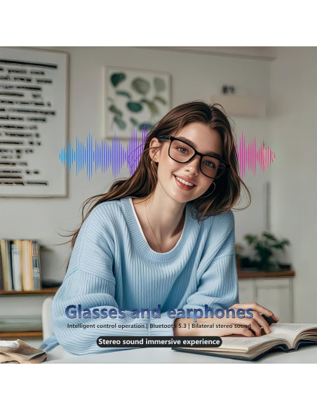 Gafas Inteligentes Fecoul con Bluetooth 5.4 y Lentes UV400 Gafas Inteligentes Fecoul con Bluetooth 5.4 y Lentes UV400
