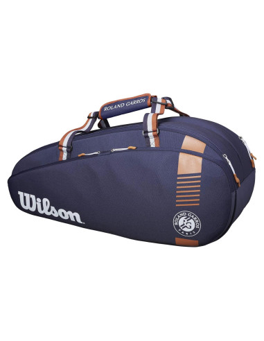 Bolsa de Tenis Wilson Roland Garros Tour 6 Raquetas Azul