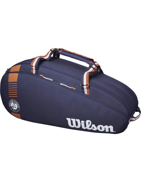 Bolsa de Tenis Wilson Roland Garros Tour 6 Raquetas Azul