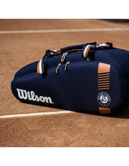 Bolsa de Tenis Wilson Roland Garros Tour 6 Raquetas Azul