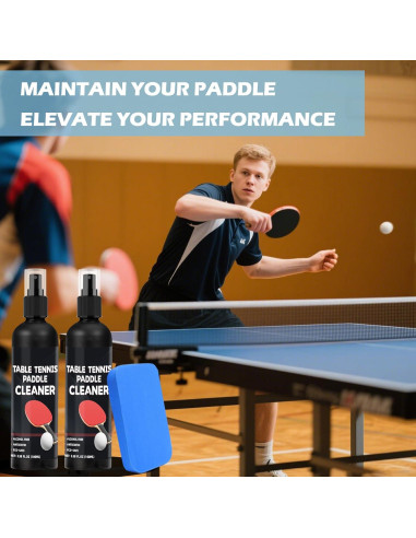 Kit Limpiador de Raquetas de Tenis de Mesa DINGSEN 100ml + Esponja