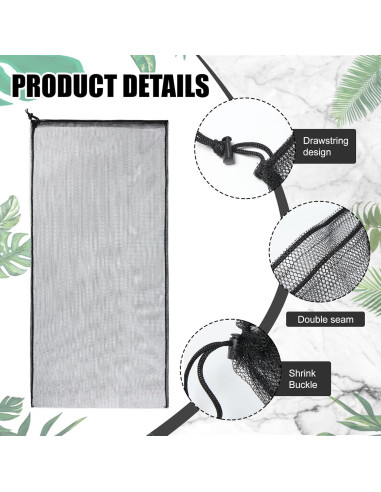 6 Bolsas de Malla Grande Wesnoy 61x122 cm con Cordón