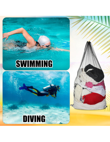 6 Bolsas de Malla Grande Wesnoy 61x122 cm con Cordón