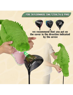 Cubierta de Driver de Golf 2thpart Cocodrilo Peluche 460CC 2