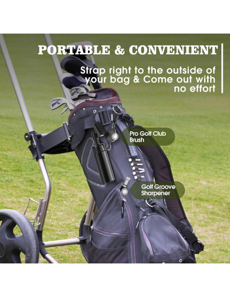 Cepillo Limpiador de Palos de Golf Wynaura con Afilador