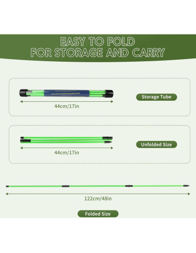 Paquete de 2 Palos de Alineación de Golf Kojcijs KOJ09