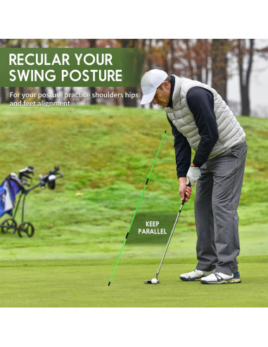 Paquete de 2 Palos de Alineación de Golf Kojcijs KOJ09