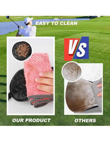 Cubiertas de Cabeza de Palos de Golf PONADA - 4 Piezas, Cuero PU