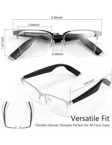 Gafas Inteligentes AI More than Lens Plata con Bluetooth 5.4