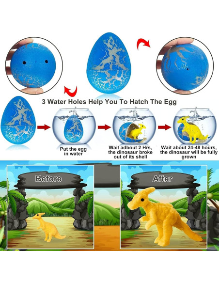 60 Huevos de Dinosaurio Mágicos iGeeKid para Pascua