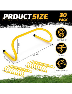 Obstáculos de Agilidad Wettarn 30 Pcs 15.24 cm Amarillo 2
