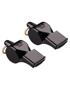 Silbato Marino Fox 40 Pearl Negro - 2 Unidades, 90 Decibelios