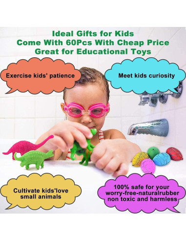 60 Huevos de Dinosaurio Mágicos iGeeKid para Pascua