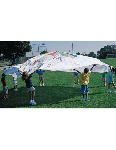 Paracaídas Color-Me S&S Worldwide 7.32m 20 asas para juegos