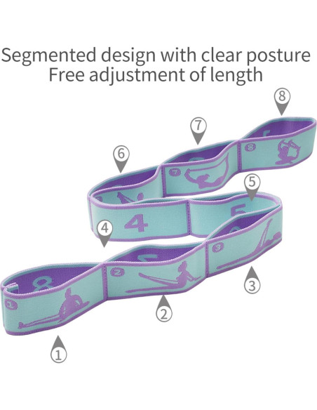 Correa de Estiramiento Ajustable Xensamy para Niños - Banda de Resistencia 8 Laos