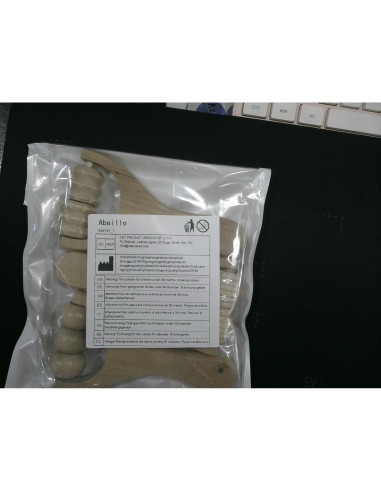 Juego de 3 Rodillos de Masaje de Madera Abeillo 24cm