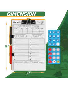 Portaplanos de béisbol magnético HIGHRAZON con 40 tarjetas 2
