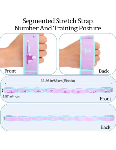 Correa de Estiramiento Elástica FNANJWQ 86 cm para Yoga y Pilates 2