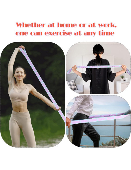 Correa de Estiramiento Elástica FNANJWQ 86 cm para Yoga y Pilates