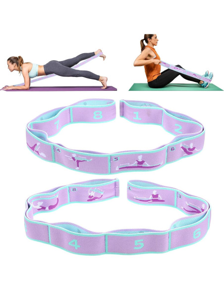 Correa de Estiramiento Elástica FNANJWQ 86 cm para Yoga y Pilates