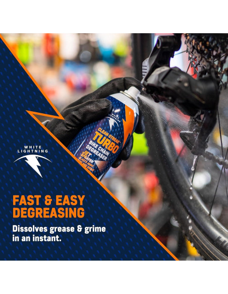 Desengrasante seco para cadena de bicicleta White Lightning 510ml