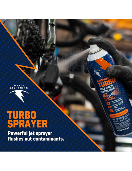 Desengrasante seco para cadena de bicicleta White Lightning 510ml