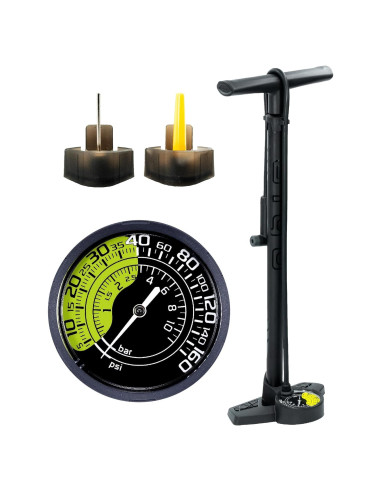 Bomba de Pie GIYO GF27 - Manómetro Doble Escala 3" - 160 PSI