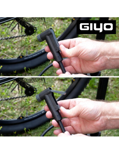 Bomba de Pie GIYO GF27 - Manómetro Doble Escala 3" - 160 PSI