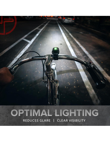 Luces LED para Bicicleta NP Night Provision BX-400 - Delantera y Trasera, 420 Lúmenes, Recargable USB-C, 12h Autonomía