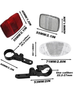 Kit de Reflectores de Seguridad para Bicicleta Wvapzwr 8 Piezas 2