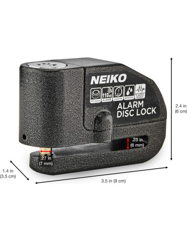 Candado de Disco Antirrobo NEIKO 52908A con Alarma 110dB