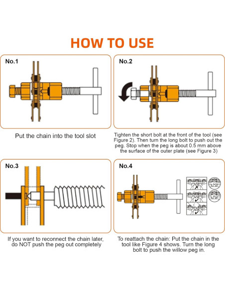 Kit de Herramientas para Cadenas de Bicicleta HYLEBOR YD1012