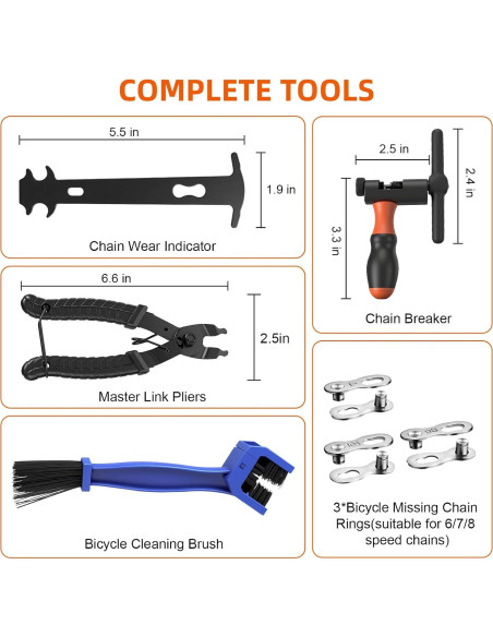 Kit de Herramientas para Cadenas de Bicicleta HYLEBOR YD1012