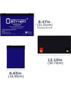 Batería Gel Mighty Max 12V 100AH Ciclo Profundo Solar Eólico 2