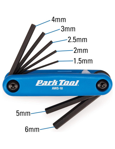Juego de Llaves Allen Plegables Park Tool AWS-10 - 7 Piezas