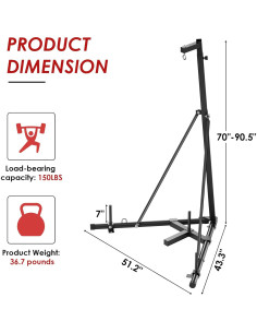 Soporte para Saco de Boxeo TLSUNNY Ajustable 68.18 kg 2