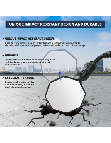 Espejo Retrovisor de Bicicleta SHEJISI MR202B-1 Ajustable 360