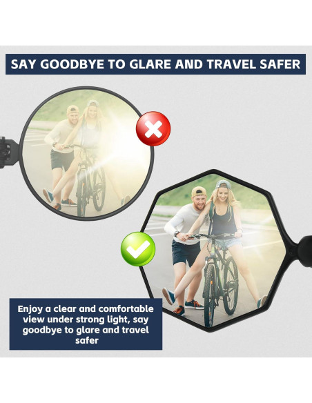 Espejo Retrovisor de Bicicleta SHEJISI MR202B-1 Ajustable 360