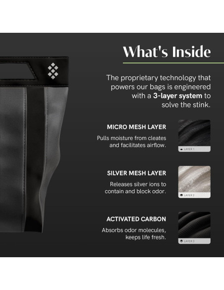 Bolsa a Prueba de Olores Salt Athletic - Tamaño Regular - Ideal para Botas y Zapatillas