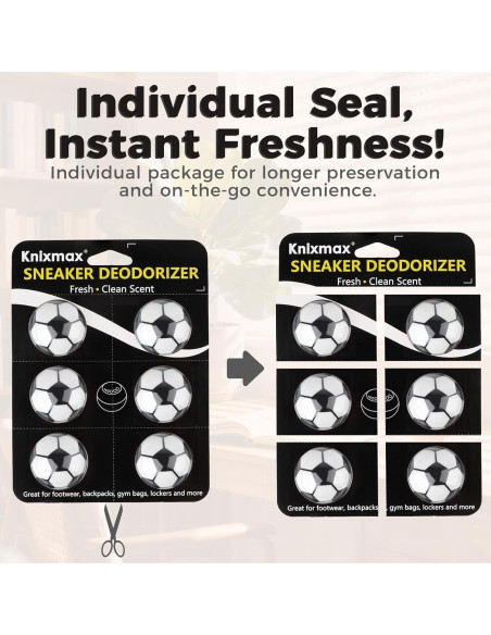 Bolas Desodorantes Naturales Knixmax para Zapatos - 6 Paquetes
