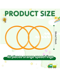 Anillos de Agilidad Deekin 40 Pcs Entrenamiento Velocidad Naranja 2