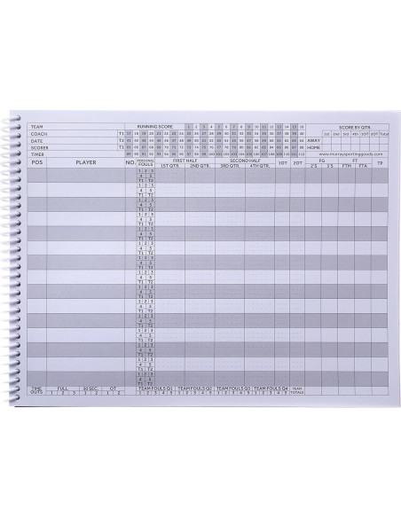 Libro de Puntuación de Baloncesto Elite Clipboards - 50 Juegos