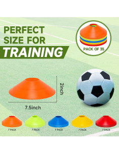 Conos de Agilidad Klurent 35 PCS Multicolor para Entrenamiento 2
