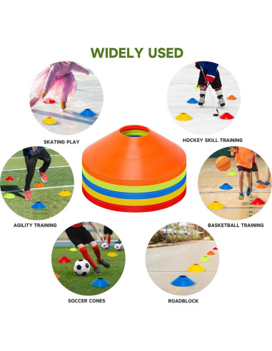 Conos de Agilidad Klurent 35 PCS Multicolor para Entrenamiento