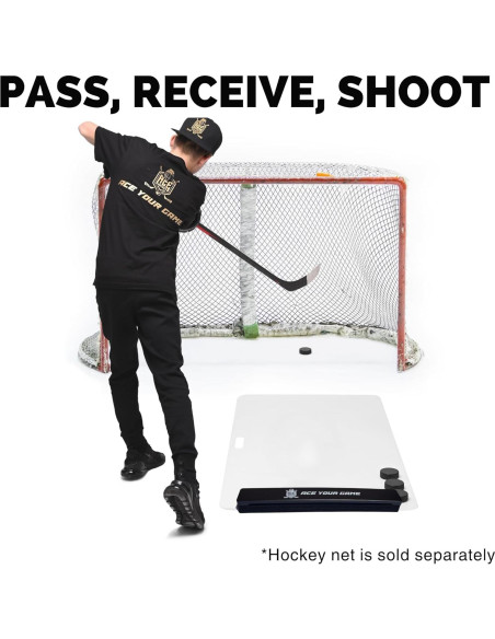 Pad de Tiro 76 x 152 cm ACE HOCKEY con Rebotador