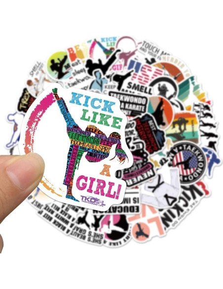 Calcomanías de Taekwondo NADUSEP - 50 Pcs Coloridas