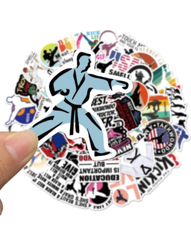 Calcomanías de Taekwondo NADUSEP - 50 Pcs Coloridas