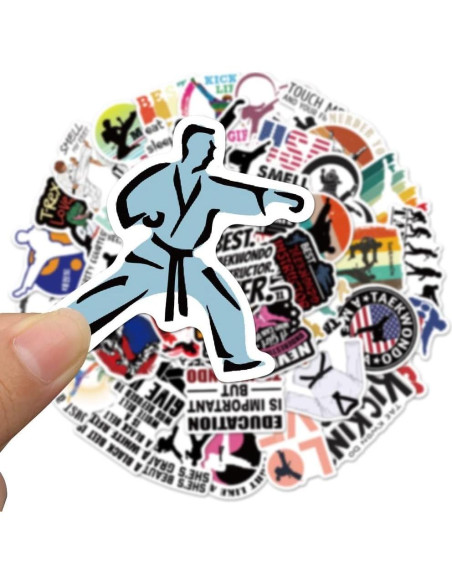 Calcomanías de Taekwondo NADUSEP - 50 Pcs Coloridas