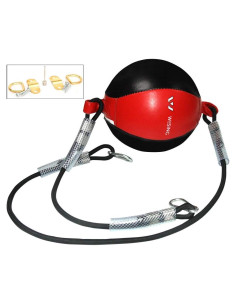 Bolsa de Boxeo de Cuero W WESING Doble Fin 18 cm Roja